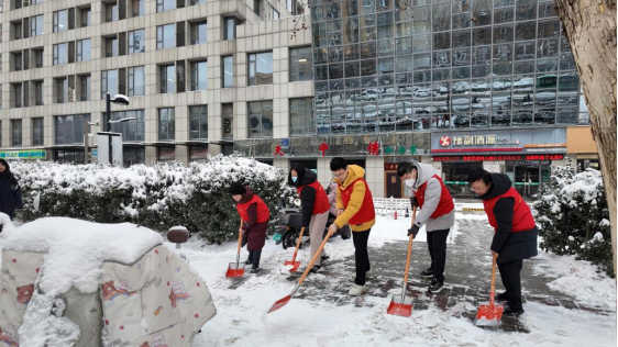 闻雪而动显担当 暖心除雪传温情